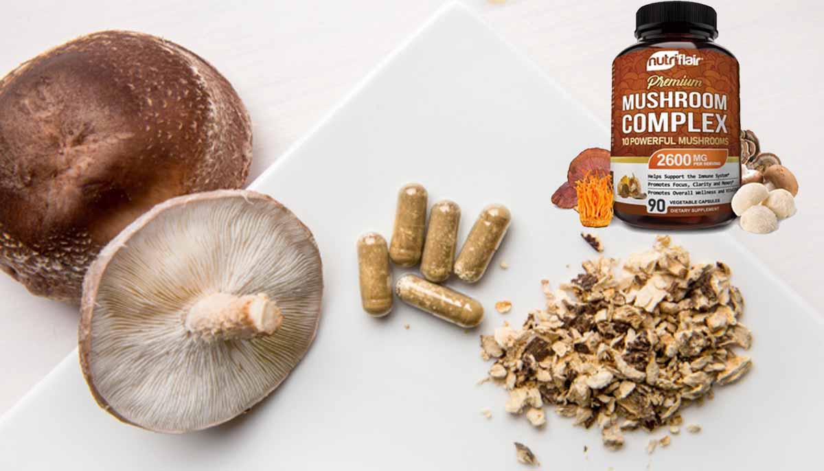 معرفی محصول کپسول شیتاکه Shiitake Mushroom ماشروم برند NusaPure