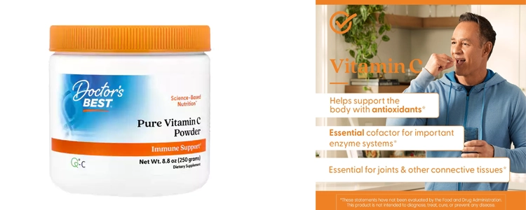 قیمت پودر ویتامین سی (Vitamin C) دکتربست Doctor's Best