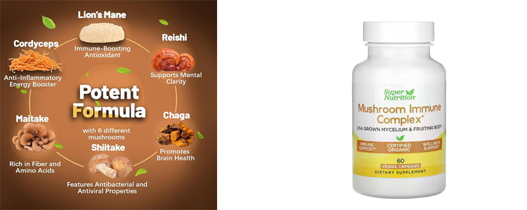 قرص تقویتی سیستم ایمنی بدن Mushroom Immune Complex سوپر نوتریشن 