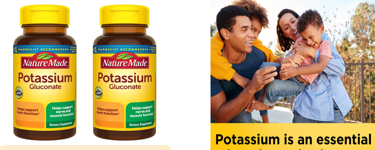قرص پتاسیم گلوکونات نیچرمید Nature Made Potassium Gluconat