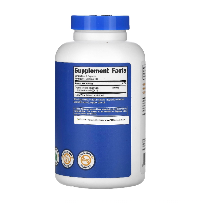 کپسول قارچ شیتاکه برای درمان زگیل تناسلی(HPV) Shiitake Mushroom Nutricost