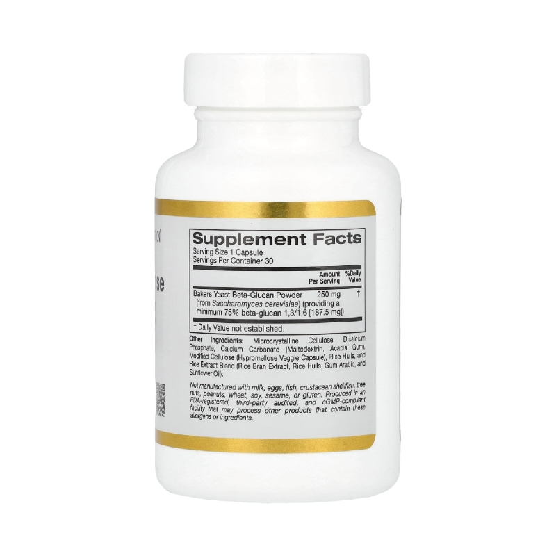 مکمل دفاع ایمنی Immune Defense with Wellmune بتا-گلوکان از برند California Gold Nutrition