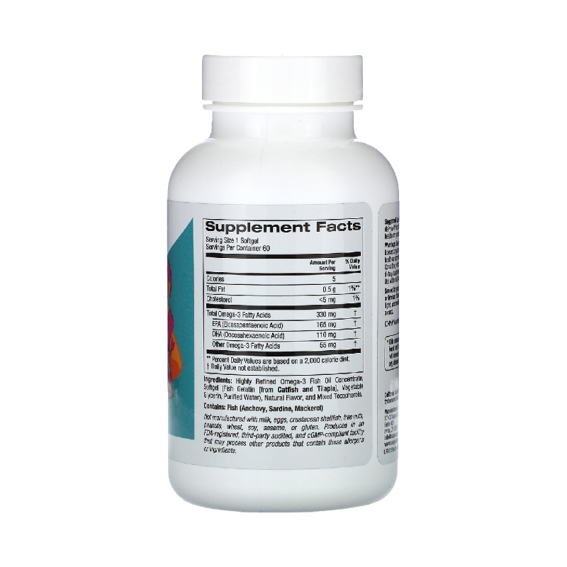 مکمل روغن ماهی امگا-3 کودک Kid’s Omega-3 Fish Oil با طعم توت‌فرنگی طبیعی