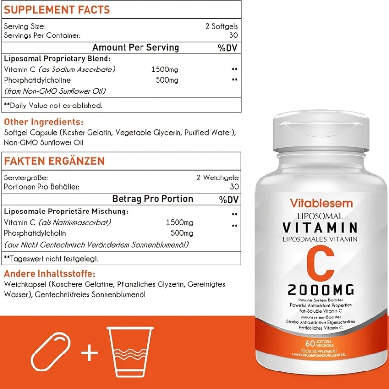 کپسول ویتامین C ویتابلسم Vitablesem Liposomal Vitamin C Capsules