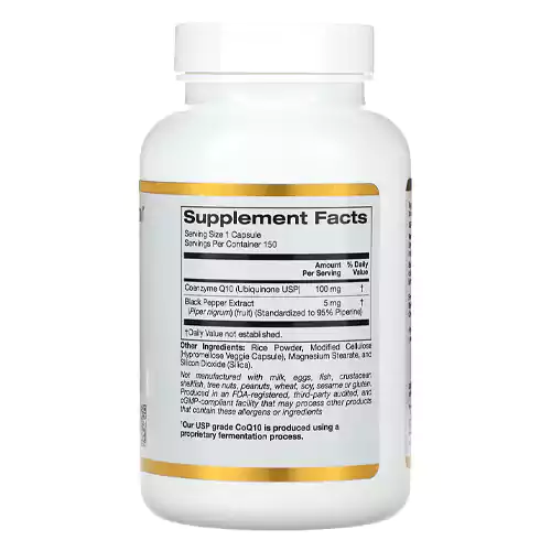 قرص کیوتن California Gold Nutrition CoQ10 100m