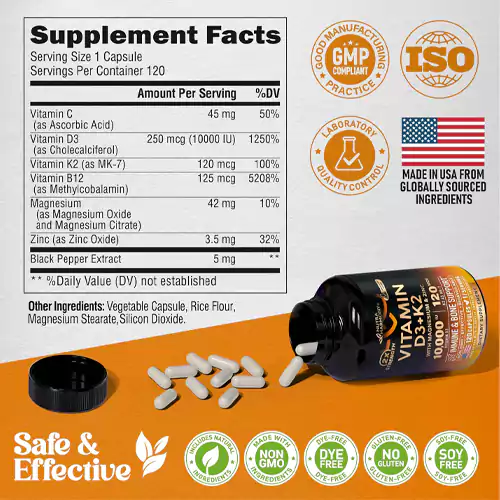 کپسول ویتامین D3 از برند NUTRAHARMONY
