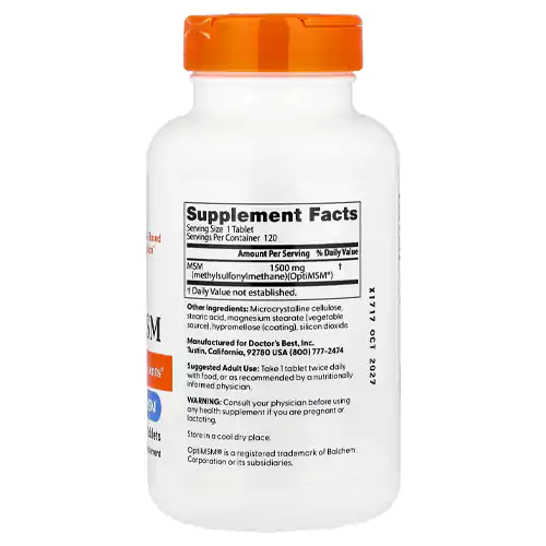 خرید قرص گلوکزامین ام اس ام (MSM) دکتربستDoctor's Best