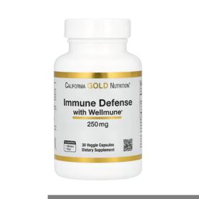 مکمل دفاع ایمنی Immune Defense with Wellmune بتا-گلوکان از برند California Gold Nutrition