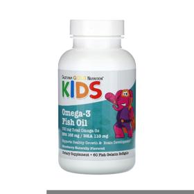 مکمل روغن ماهی امگا-3 کودک Kid’s Omega-3 Fish Oil با طعم توت‌فرنگی طبیعی