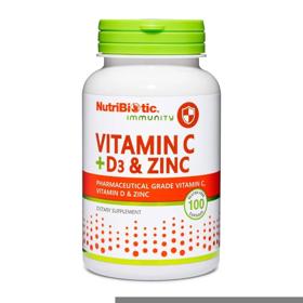 مکمل ویتامین C + ویتامین D3 و زینک از NutriBiotic