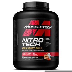 مکمل ورزشی Muscletech Nitro Tech Whey Gold با طعم توت فرنگی