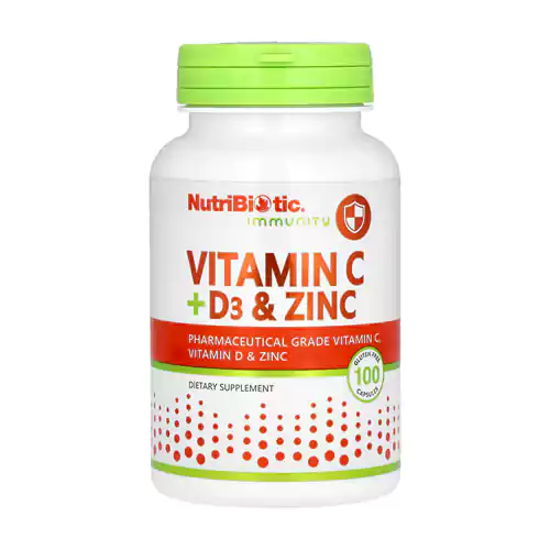 مکمل ویتامین C + ویتامین D3 و زینک از NutriBiotic
