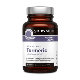 مکمل زردچوبه زرد و سیاه با کورکومین Telow and Black Turmeric with Curcumin SR برند Quality Of Life